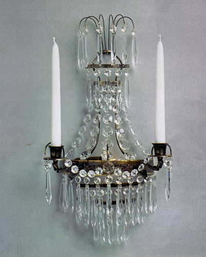 Strålande traditionell gnistrande kristalllampa, vägglampa, stämningsskapare, lampett för varje traditional hem.